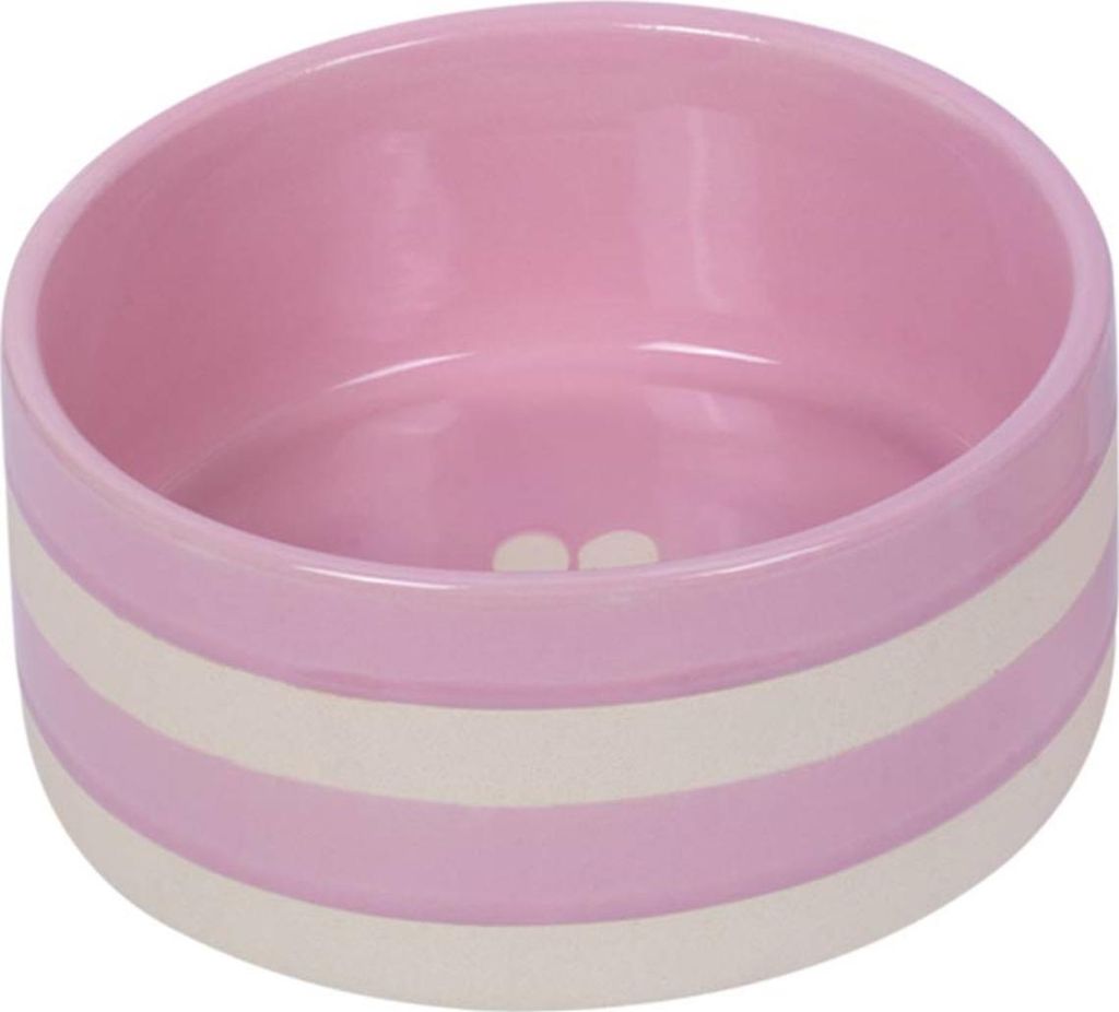 Nobby Keramik Napf Strio rosa/creme, Größe: L / Fassungsvermögen: 1,25 l