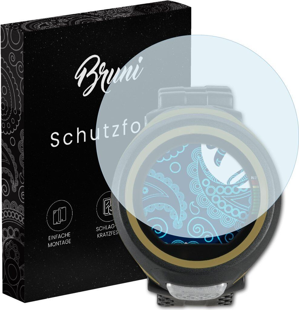 Bruni Basics-Clear 2x Schutzfolie kompatibel mit Mares Puck 4 Folie