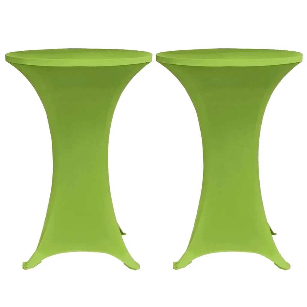 Housse de table stretch 2 pcs 70 cm vert vidaXL pour mange-debout chic