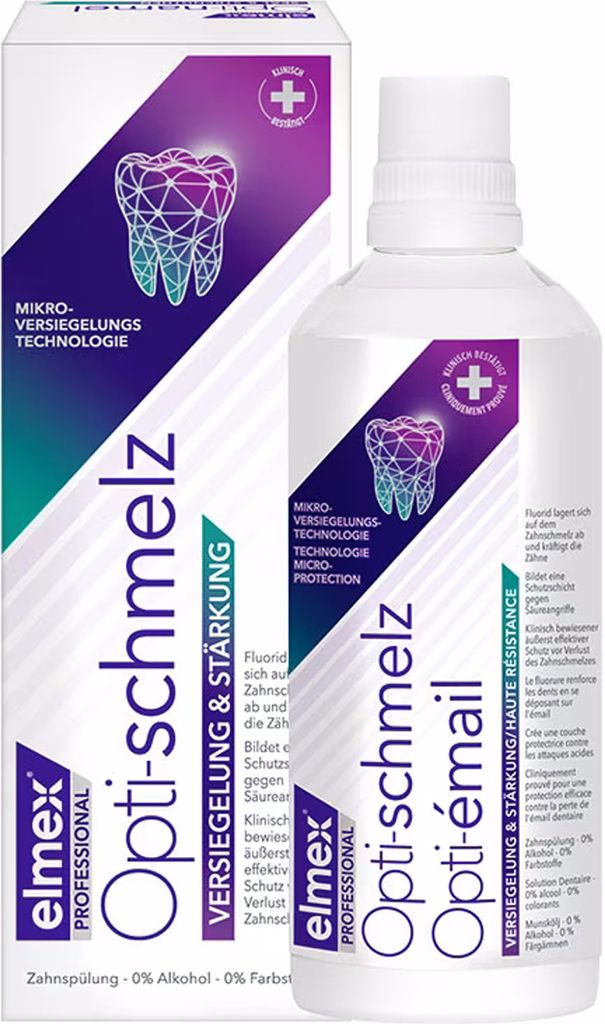 Elmex Opti-schmelz Profesionálna ústna voda na ochranu Obrázok produktu 