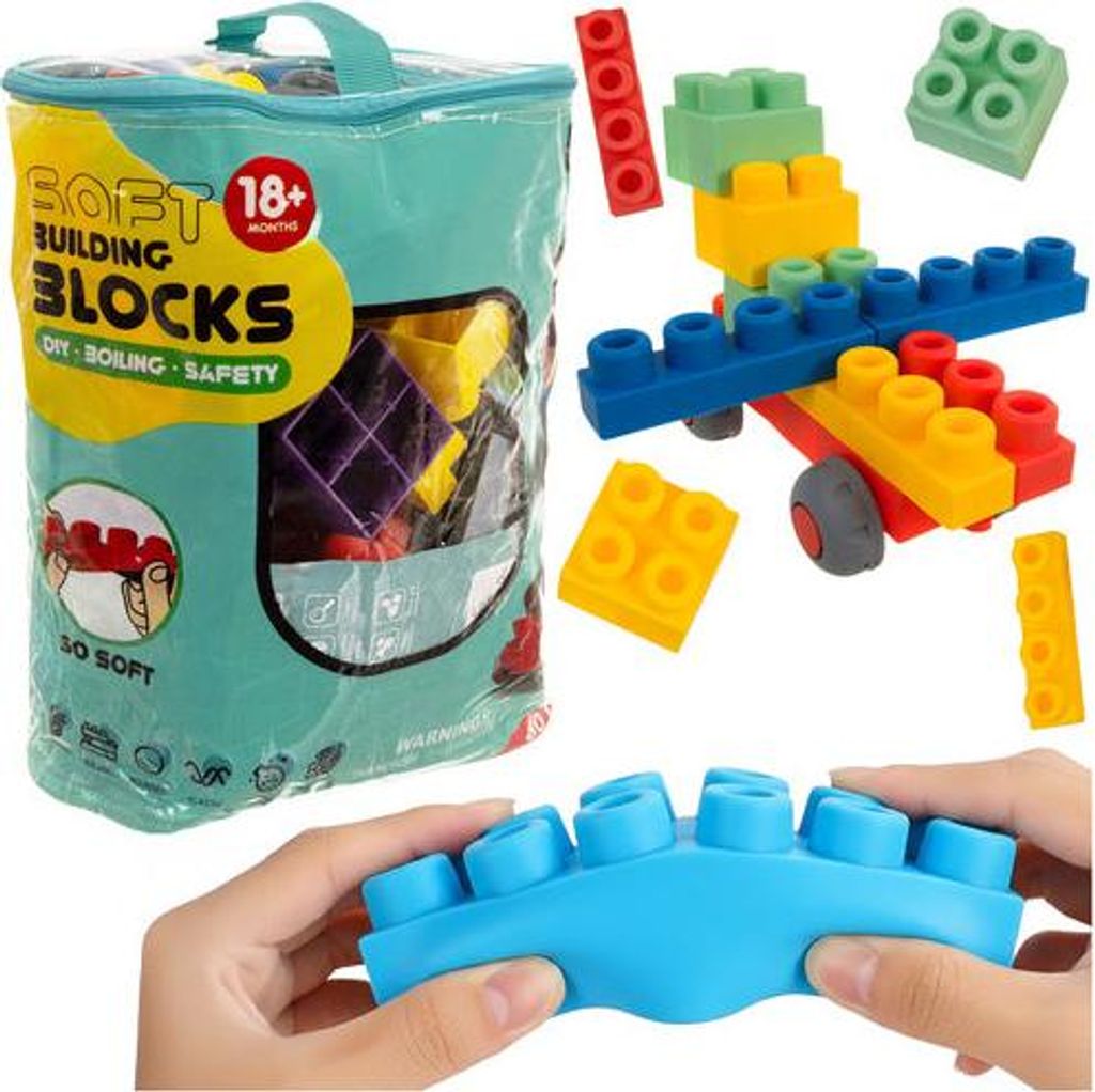 Sensorische rubberen blokken voor kinderen, set van 80 Productafbeelding 