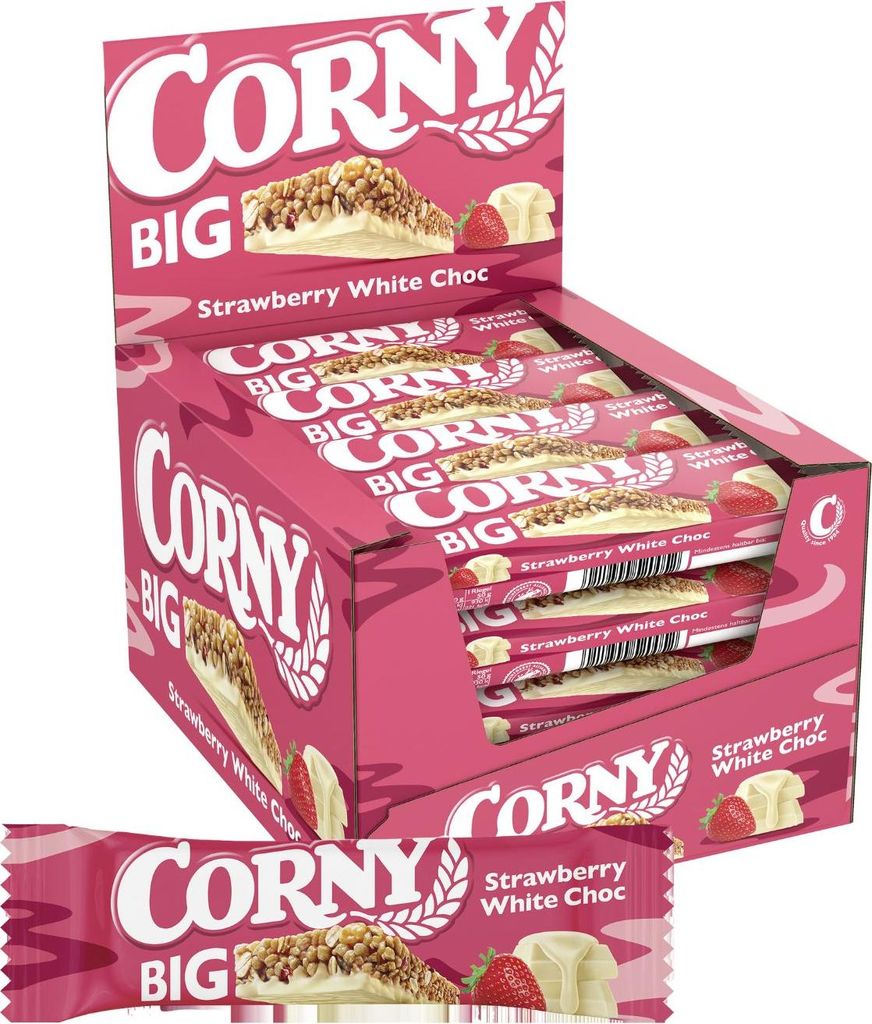Corny BIG Strawberry Weiße Schokolade, 24x40g