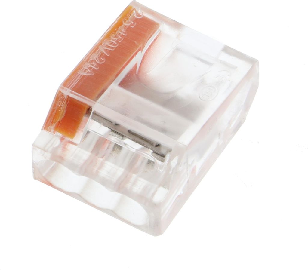 20 Stk. Verbindungsklemme 24A/400V, 18-14AWG (0,75-2,5mm²) - PCT252-255 : 3 Anschlüsse (Modell 253, orange) Ausführung: 3 Anschlüsse (Modell 25...