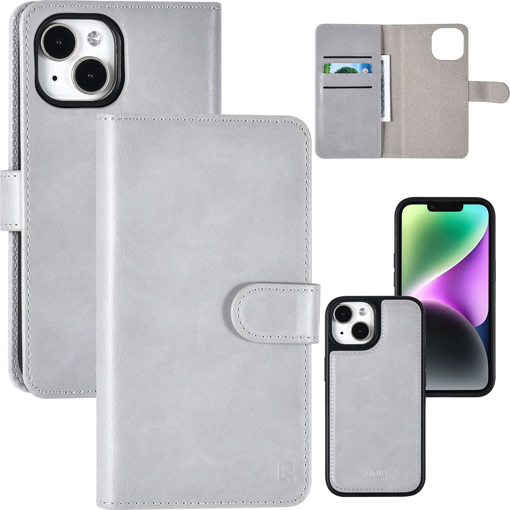UNIQ Accessory iPhone 14 & 13 Book type case - Card holder - Grey