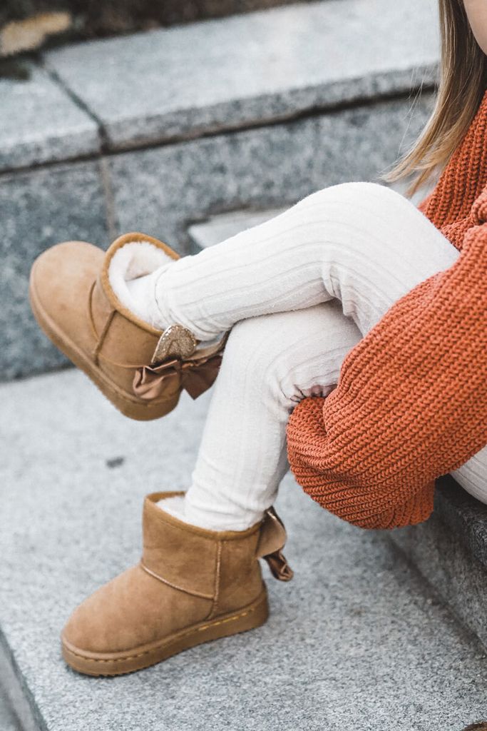 Warme Schneestiefel für Mädchen mit Schleifen Kamel Meriva Produktbild 3