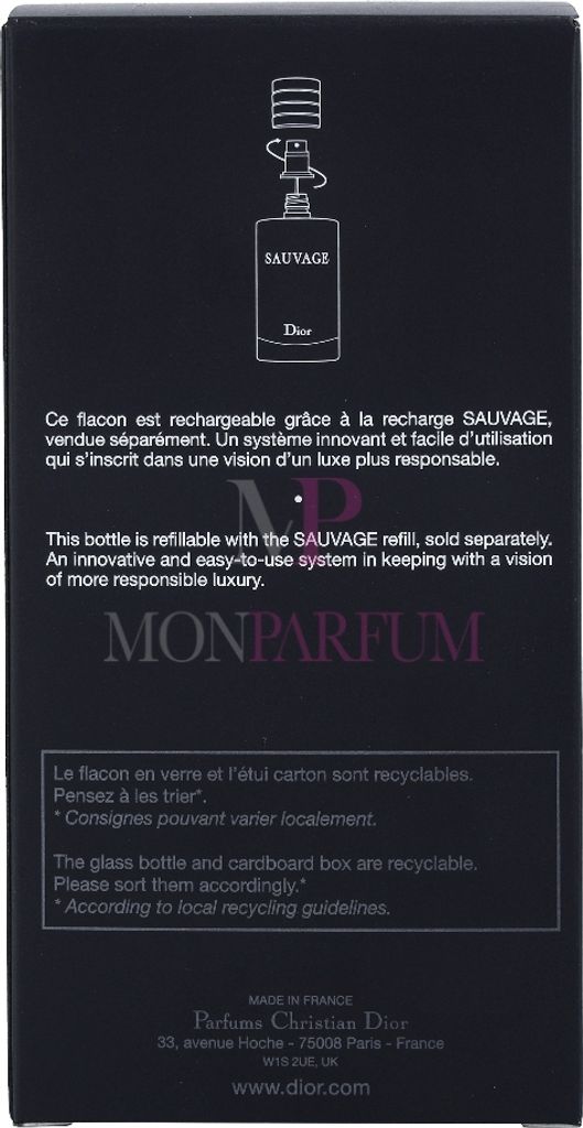 Dior (Christian Dior) Sauvage Eau de Parfum für Herren 100 Produktbild 9