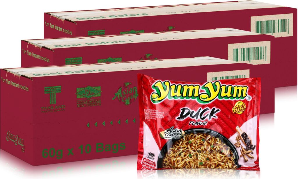 YUM YUM Instant Nudeln 60g Ente Packung 30er Produktbild 