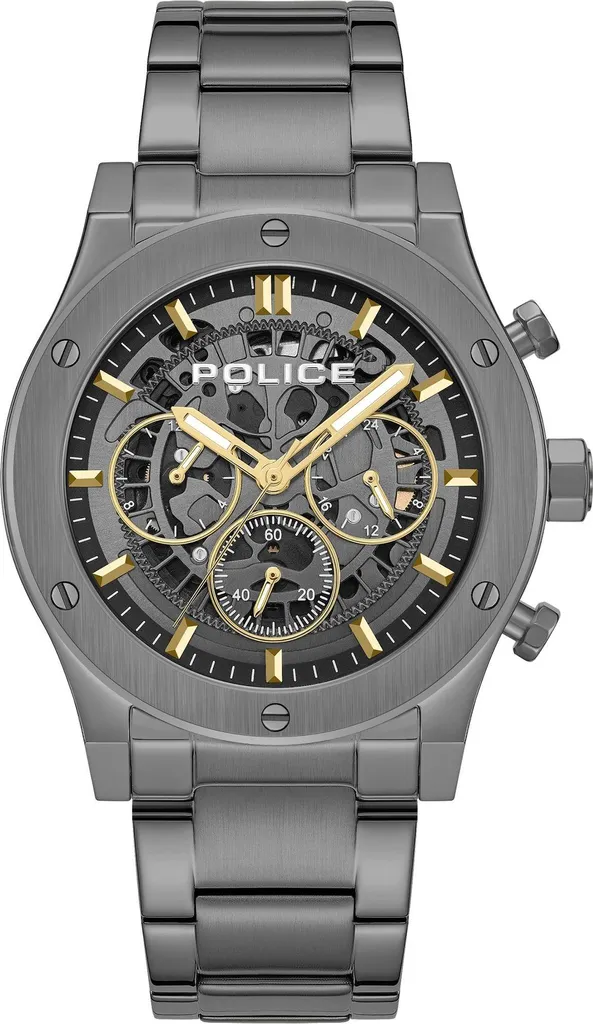 Montre Homme POLICE Quartz Gris Foncé 42mm PEWJK0006404M Design Urbain