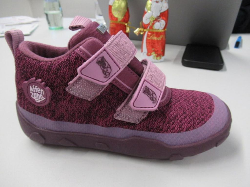 Affenzahn Knit Happy Otter buty na rzep fioletowy Zdjęcie produktu 