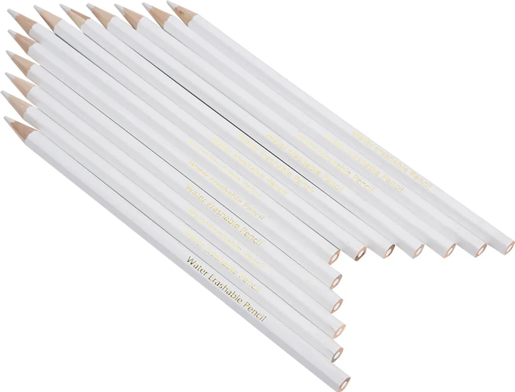 Qcwwy Crayon Blanc Soluble à l'Eau pour Marquage Couture - Lot de 12