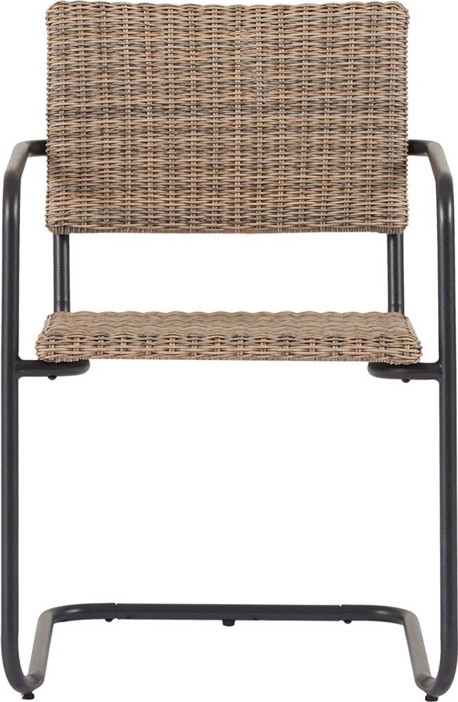 Camille Gartenstuhl Polyrattan schwarz, natur.