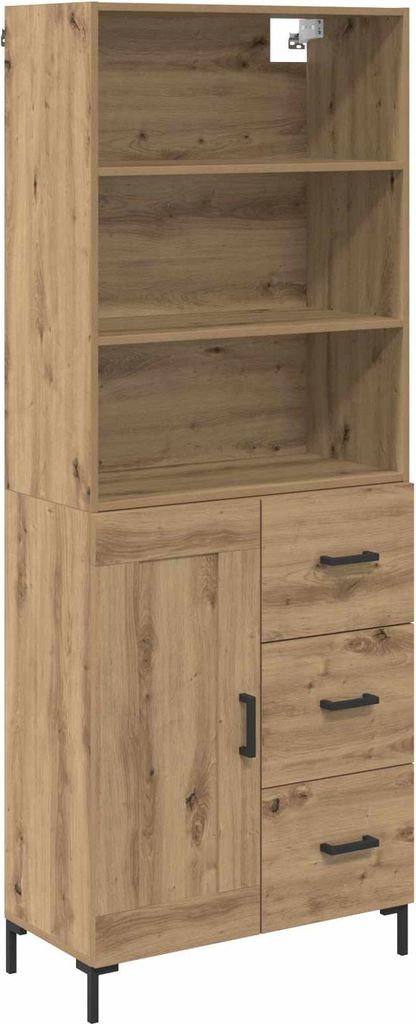 Highboard Artisan-Eiche 69,5 x 34 x 180 cm Holzwerkstoff
