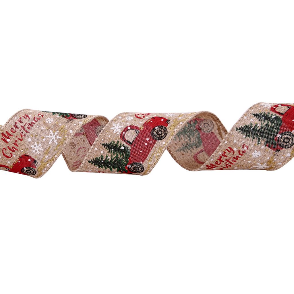 Weihnachtsbaumband exquisites Muster zarte Texturkleidung widerstandsfähiger farbbreite Anwendung Dekorativ feiner Leinen Weihnachts -Geschenkbox ...