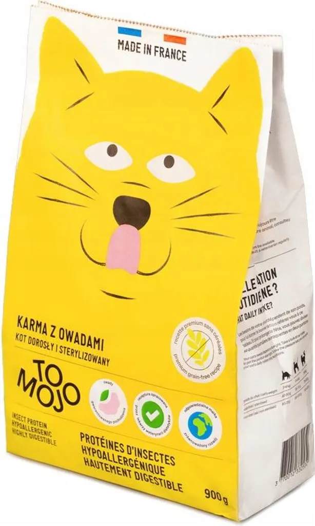 Tomojo Kot Croquettes pour Chats Adultes - Recette aux Insectes 900g