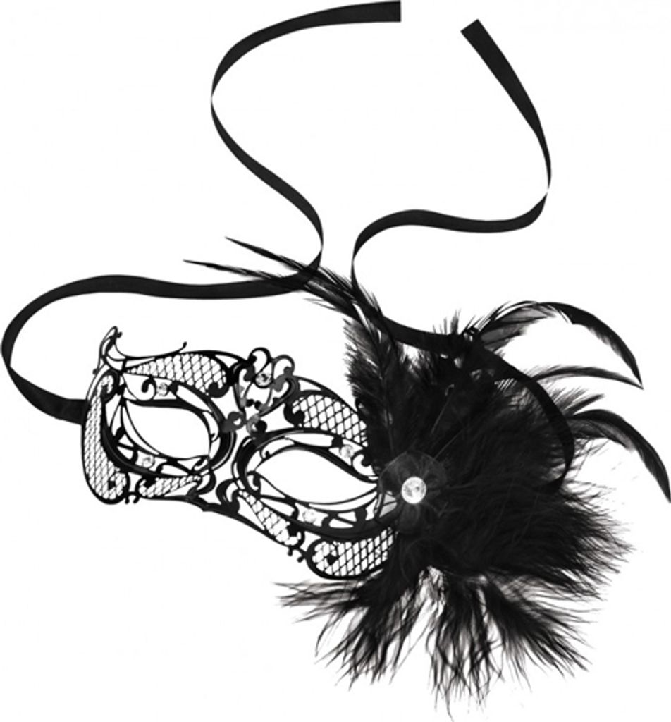 STEAMY SHADES Mardi Gras Mask with Feathers