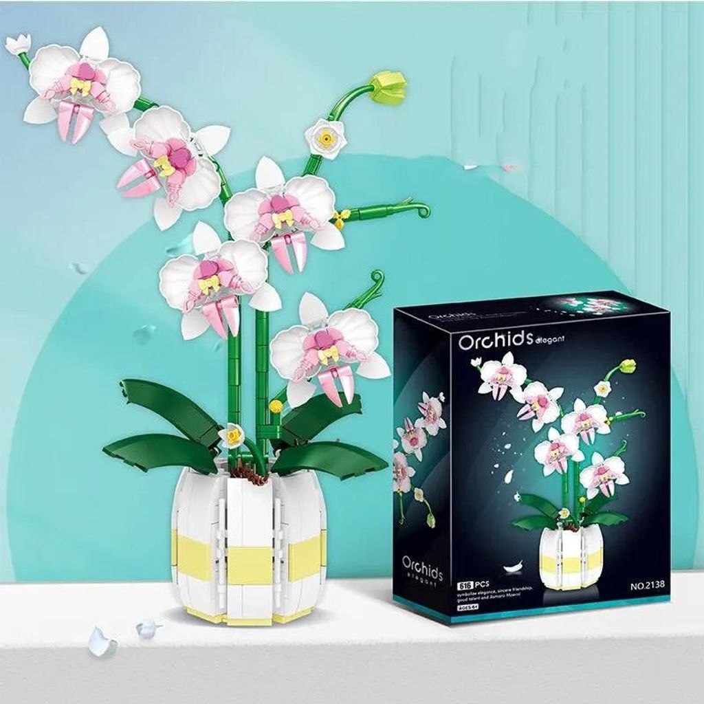 616 stuks Orchidee bouwstenen, planten bouwstenen, Productafbeelding 