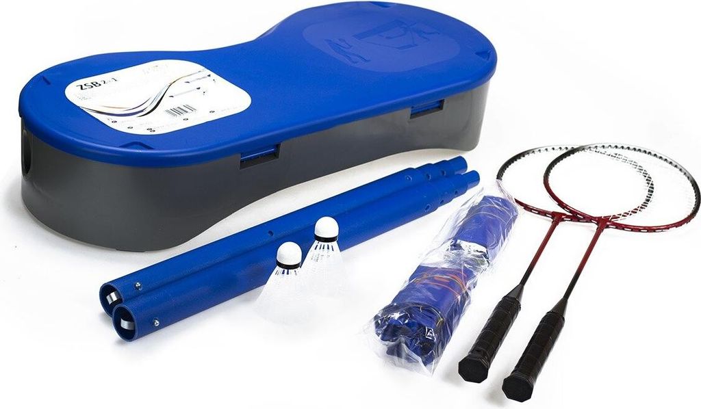 NILS Badminton- und Tennisnetz-Set mit Netz, Schlägern & Federbällen