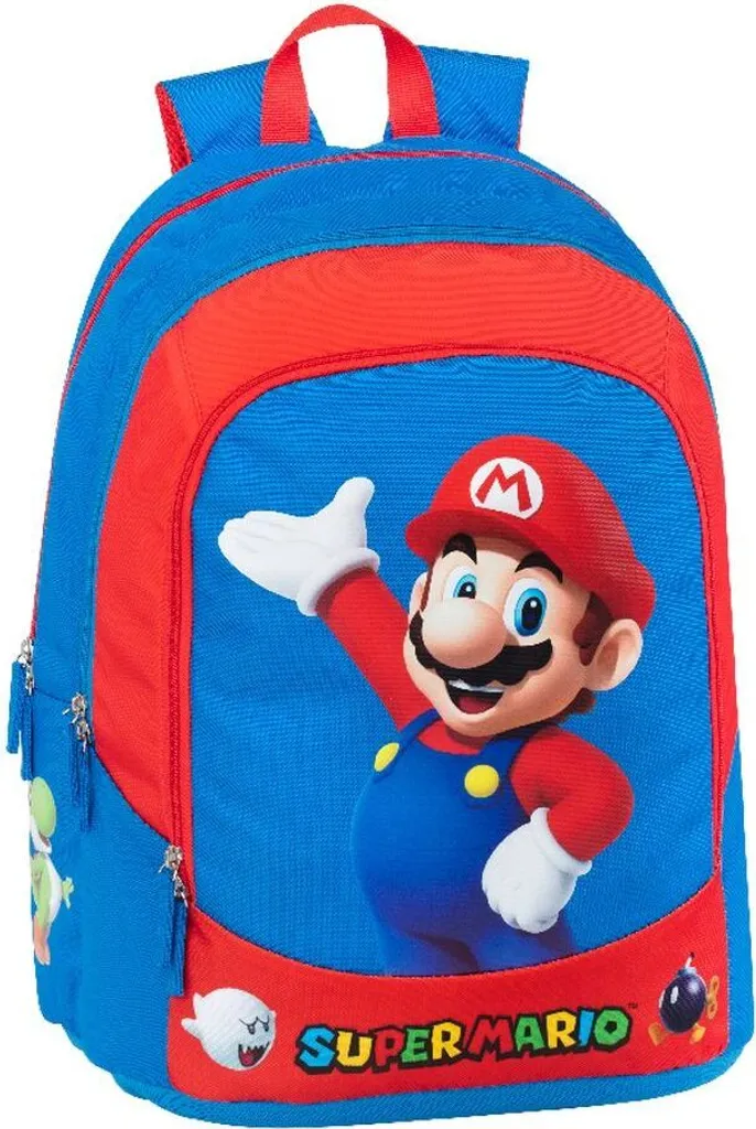 Zaino Super Mario 2021 43cm | Look Iconico per il Ritorno a Scuola