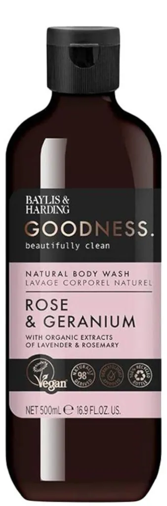 Gel douche naturel aux extraits de Rose et Géranium - Soin corps 500ml