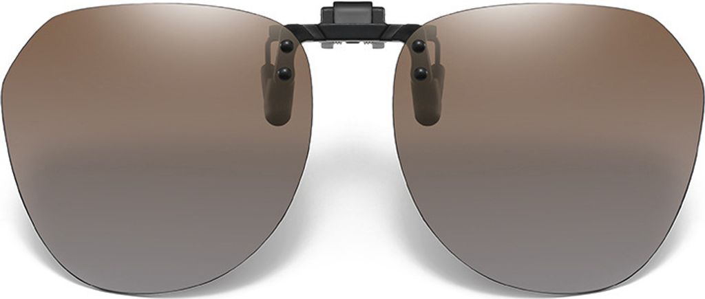 INF Polarisierte Clip-on-Sonnenbrille mit Etui Braun Produktbild 