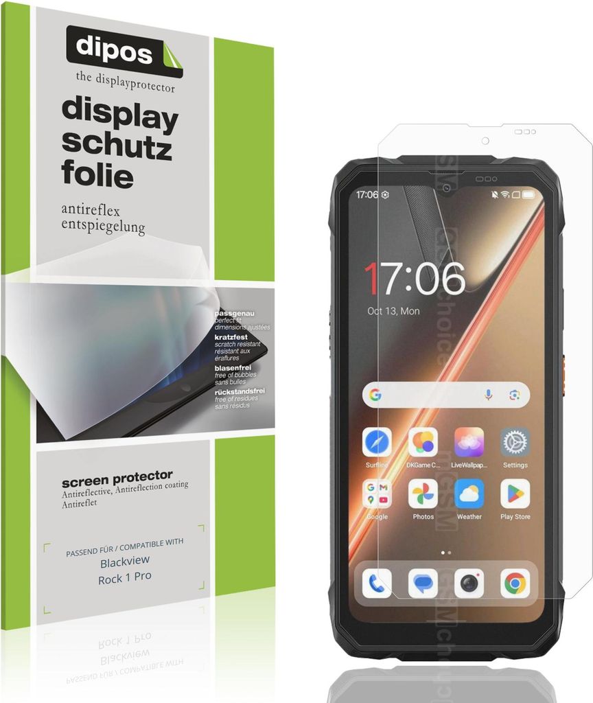 4x Schutzfolie für Blackview Rock 1 Pro matt Displayschutzfolie Folie Display Schutz dipos