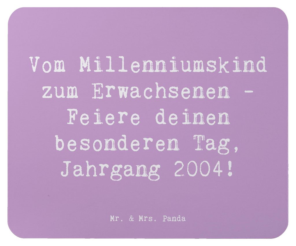 Mr. & Mrs. Panda Mousepad Spruch 2004 Geburtstag - Lavendeltraum - Geschenk, Mouse Pad, laptop, Mauspad, computer, Nostalgie, Erinnerungsgeschenk, ...