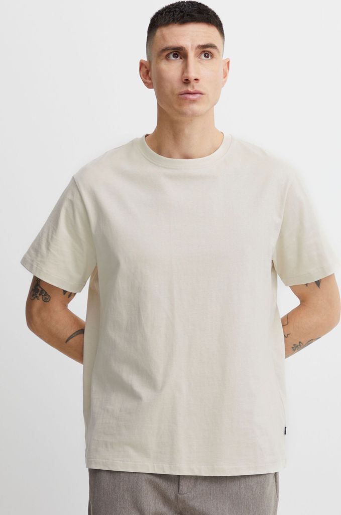 !Solid SDCadel Herren T-Shirt Kurzarm Shirt Basic Hochwertige Baumwoll-Qualität Rundhalsausschnitt Überschnittene Schultern Oversize Fit