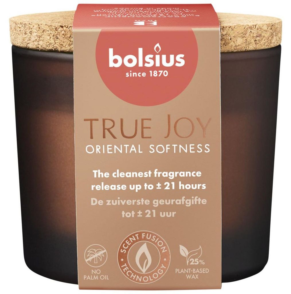 Bolsius Geurglas Met Kurk 66/83 True Joy Oriental Softness Productafbeelding 