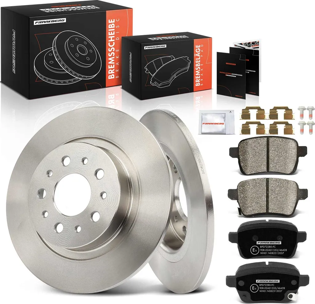 Kit Freins Arrière Frankberg : 2 Disques + 4 Plaquettes Fiat 500L Tipo Corsa E