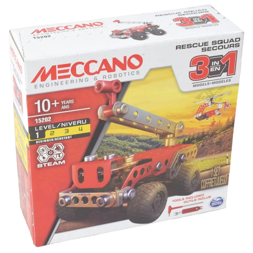 Kit Construction Enfant Meccano Rescue Squad pour Apprendre la Mécanique