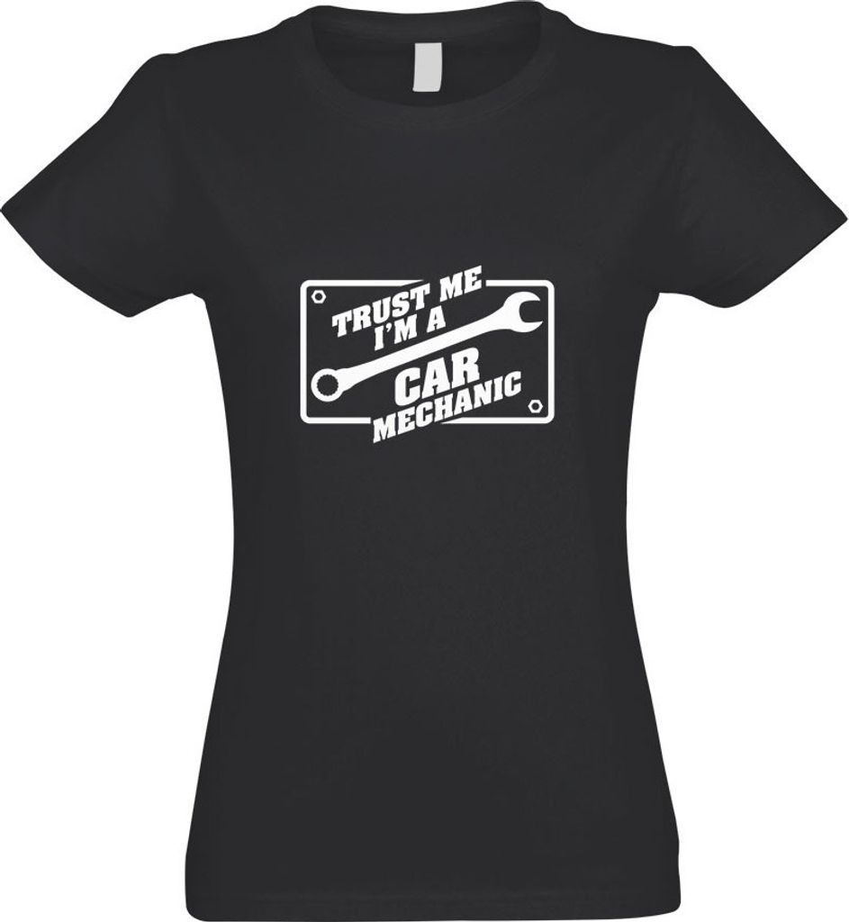 Kiwistar - T-Shirt tailliert - Damen - Graphit - Trust me, im a car Mechanic - mit Motiv Bedruckt - Funshirt Design - Sport - Freizeit - Damen - S