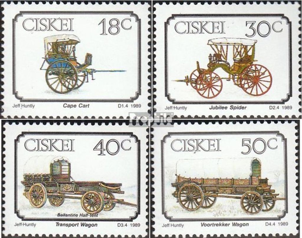 Briefmarken Südafrika - Ciskei 1989 Mi 162-165 (kompl.Ausg.) FDC Transportwesen