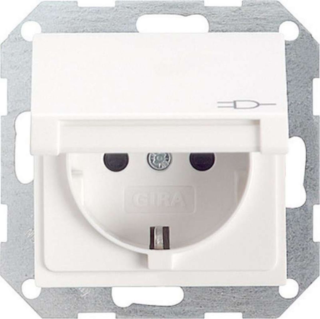 GIRA 0454203, CEE 7/3, Weiß, IP44, 250 V, 16 A Produktbild 