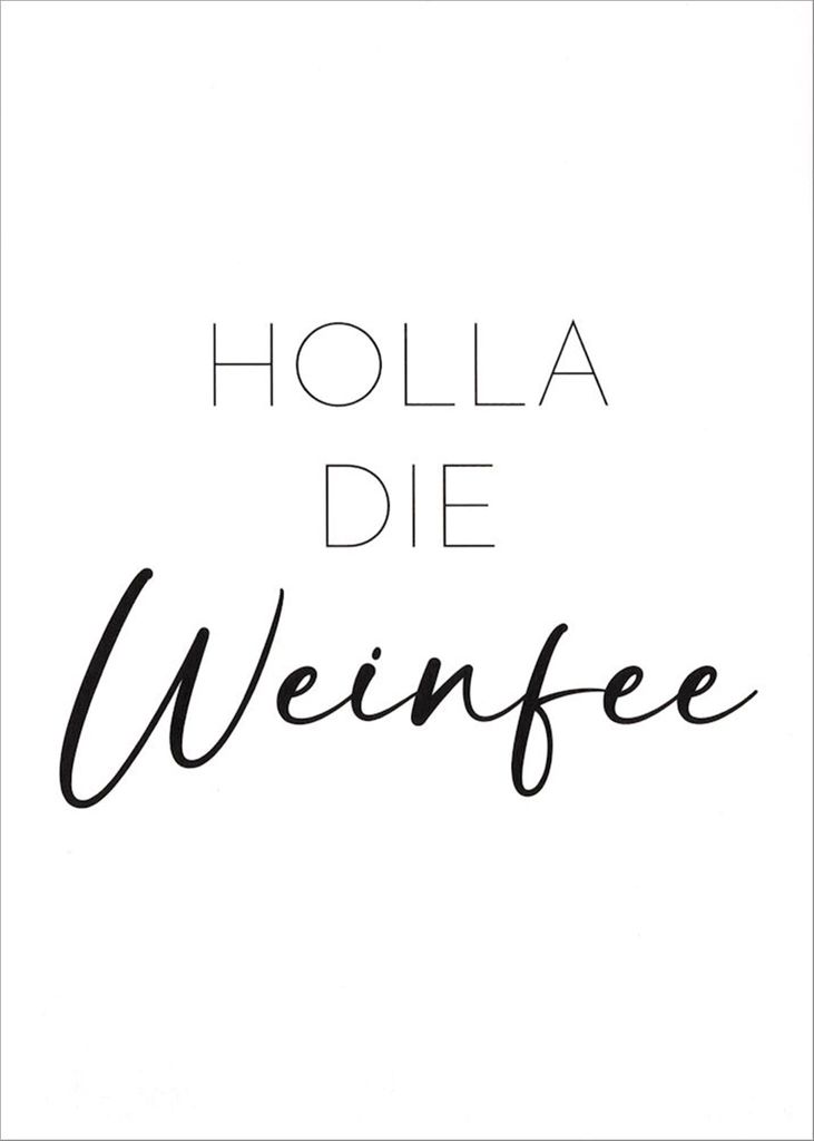 Postkarte "U. Wathling: Holla die Weinfee"