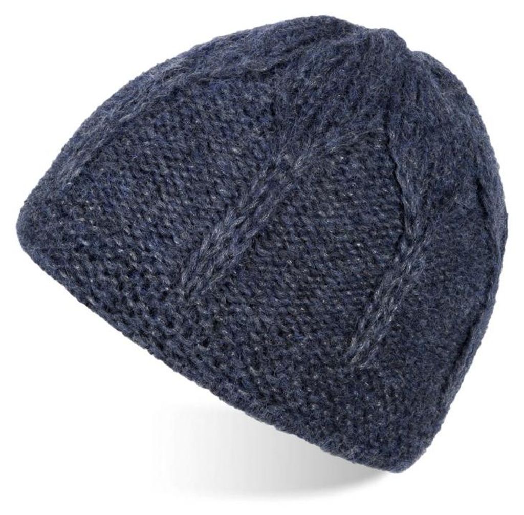 Paolo Peruzzi marineblaue Wintermütze für Damen mit Fleecefutter A-01-DB