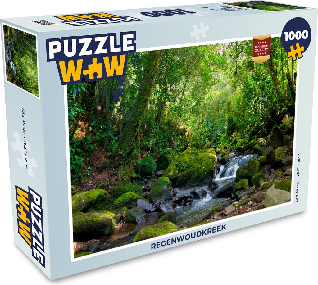 MuchoWow Puzzle 1000 Teile Rainforest Creek - Erwachsene - Rätsel