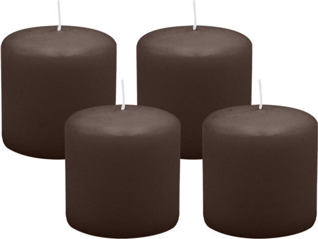 4er Set Adventskranzkerzen Chocolate Schokolade Ø 60 x 80 mm