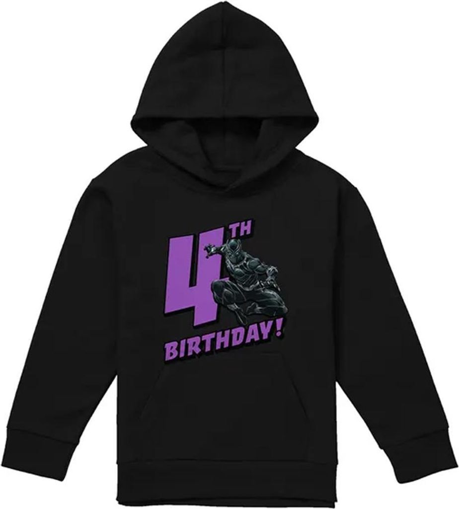 Black Panther - Kapuzenpullover für Kinder, 4. Geburtstag TV24179 (152-158) (Schwarz)