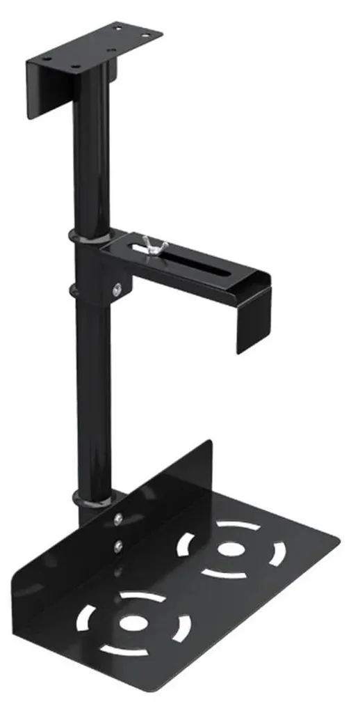 Support mural pour boîtier PC et CPU en acier robuste - Fixation Noire