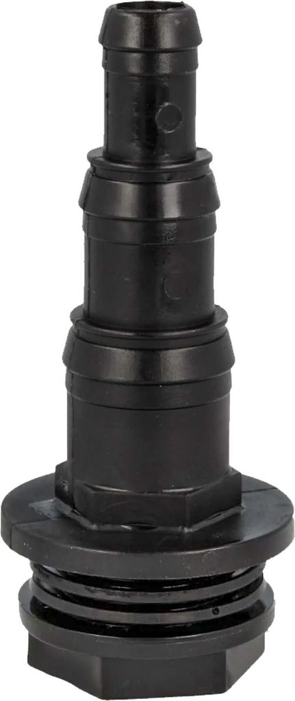 tecuro Durchführung 1 Zoll AG x Schlauchtülle Ø 12/19/25 mm - PP schwarz