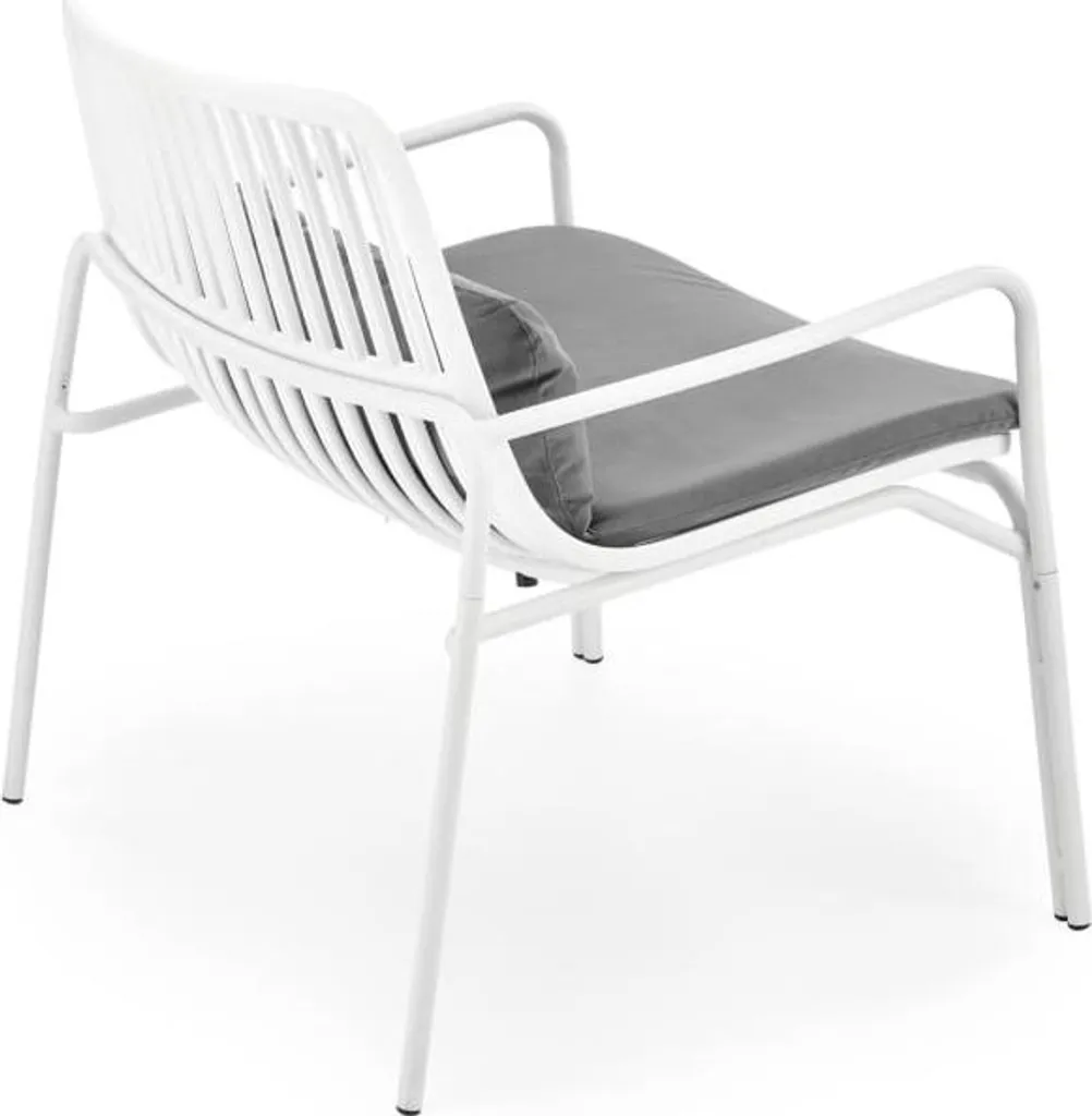 Fauteuil de jardin Melby blanc : structure robuste et finition moderne