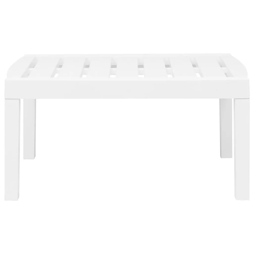Salon de balcon vidaXL 3 pièces en plastique blanc - Ensemble table chaises - 10