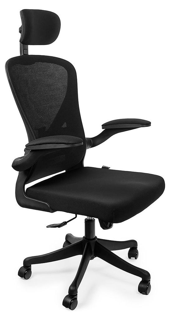 Bürostuhl ARON Schwarz ergonomisch atmungsaktive Rückenlehne bis 110 kg