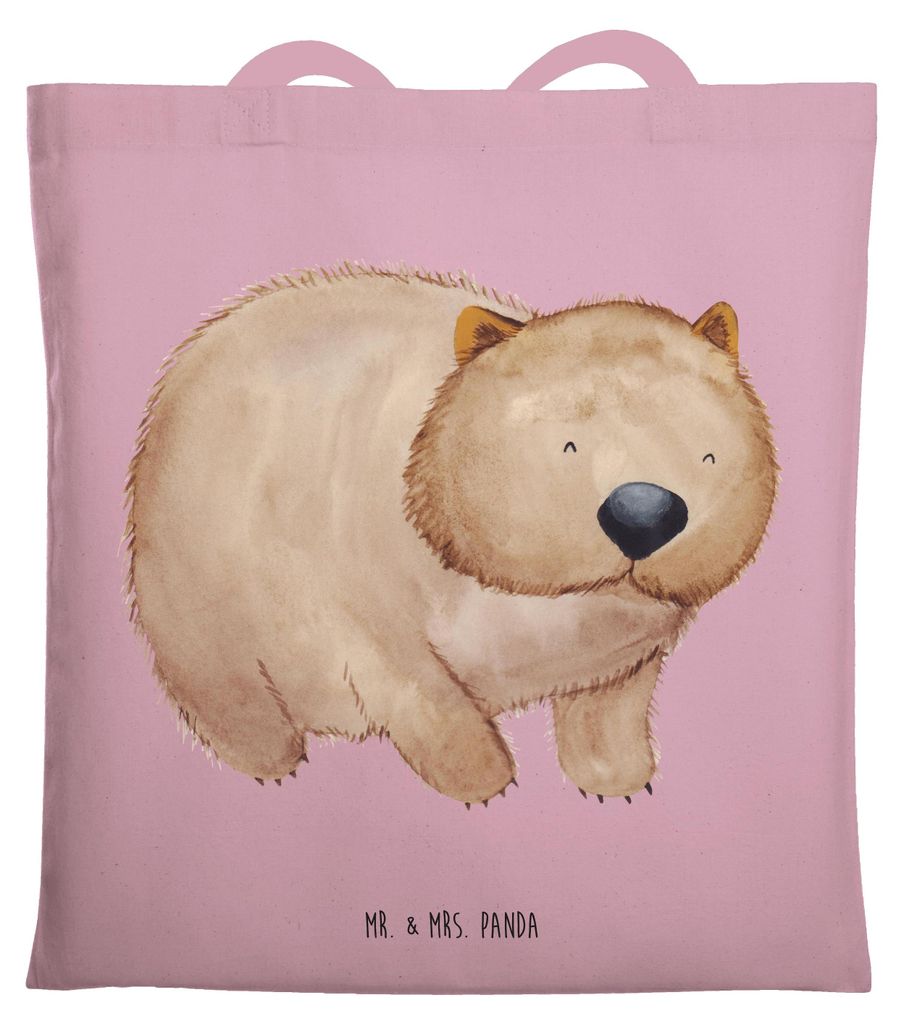 Mr. & Mrs. Panda Baumwolltasche Wombat - Rosa Pastell - Geschenk, Shopping Tasche, Tote Bag, Lustige Sprüche, Spruch, Australien, stofftasche baum...