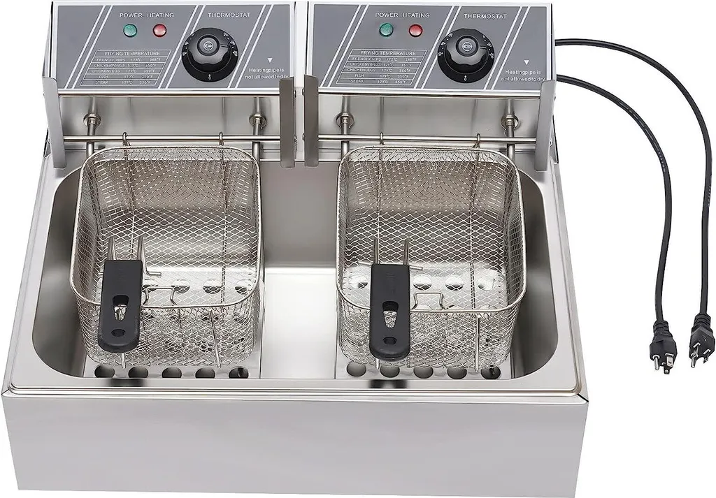 Friteuse zone froide 12L avec 2 paniers inox et thermostat de précision