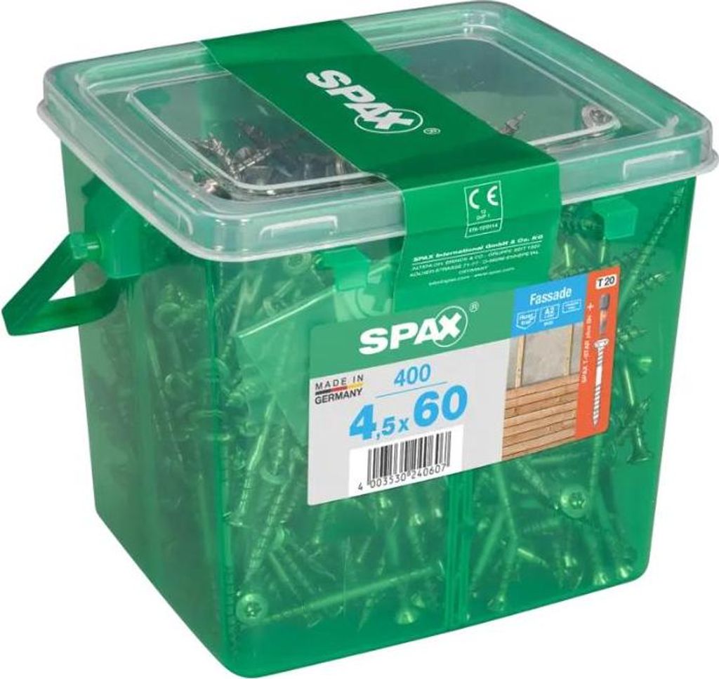 Spax wkręt fasadowy stal nierdzewna A2 4,5 x 60 mm 400 szt. Zdjęcie produktu 