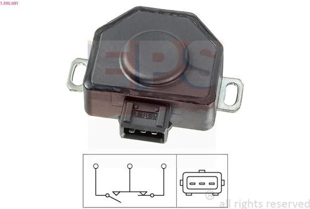 Potentiomètre papillon haute précision EPS 1.995.091 Opel Kadett E CC