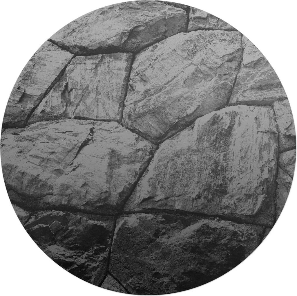 Steinmauer – Bodenschutzmatte – Stuhlunterlage – Bürostuhlmatte – Rutschfeste Bodenmatte – Schutzmatte für Hartboden – fi 100 cm