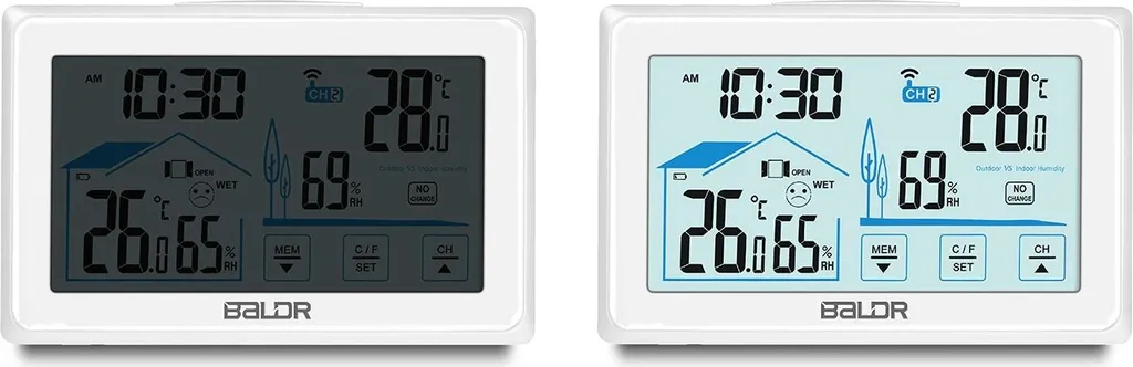 Station météo BD-910 blanc écran haute visibilité et alertes gel - 4