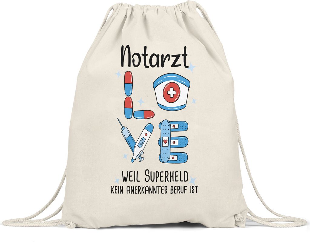 Ich Bin Notarzt Weil Superheld Kein Anerkannter Job Ist Turnbeutel Gymsack Geschenk Danke Sagen